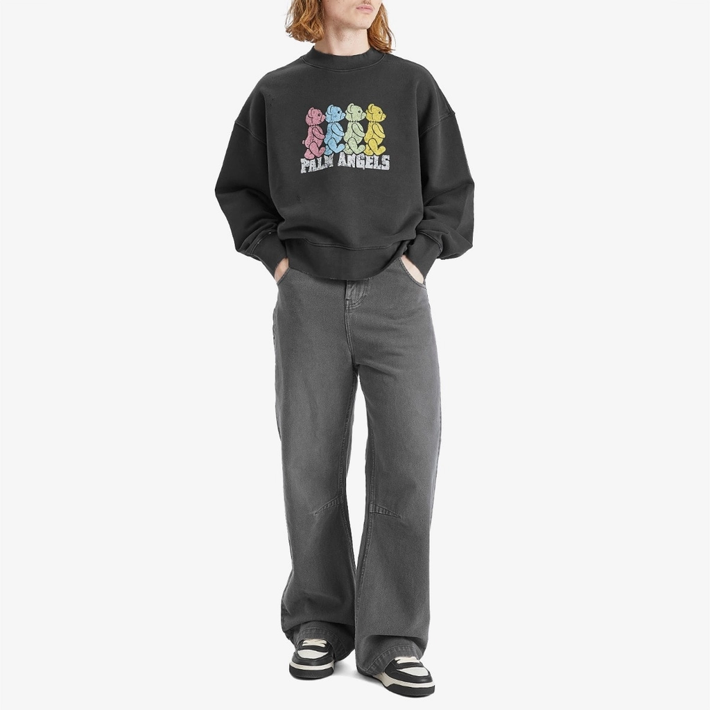 Palm Angels Men's Crossroad Bears Crew Sweat Multicolor